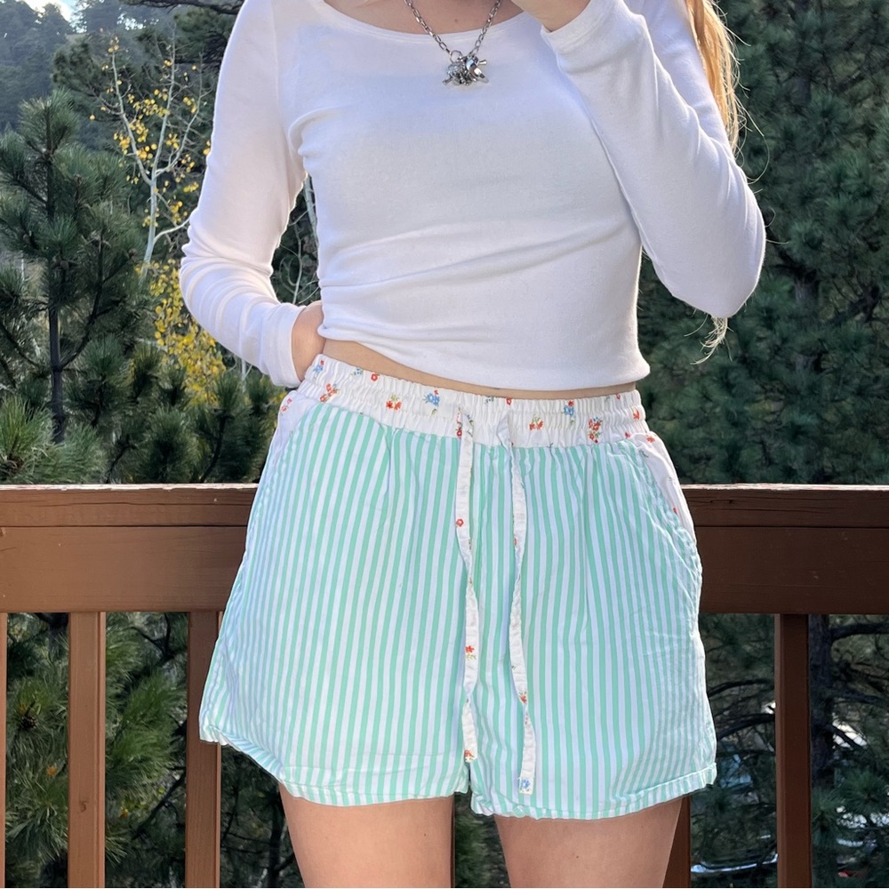 American Eagle Pinstripe Cotton Shorts